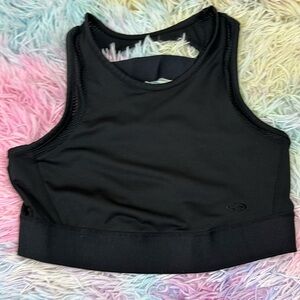 Champion Pure Black Fitted Sports Bra Mesh Detail S